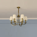 Plume Lustre En Tissu Et Laiton De Style Vintage élégant - Neutralighting