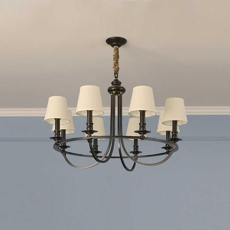 Plume Lustre En Tissu Et Laiton De Style Vintage élégant - Neutralighting