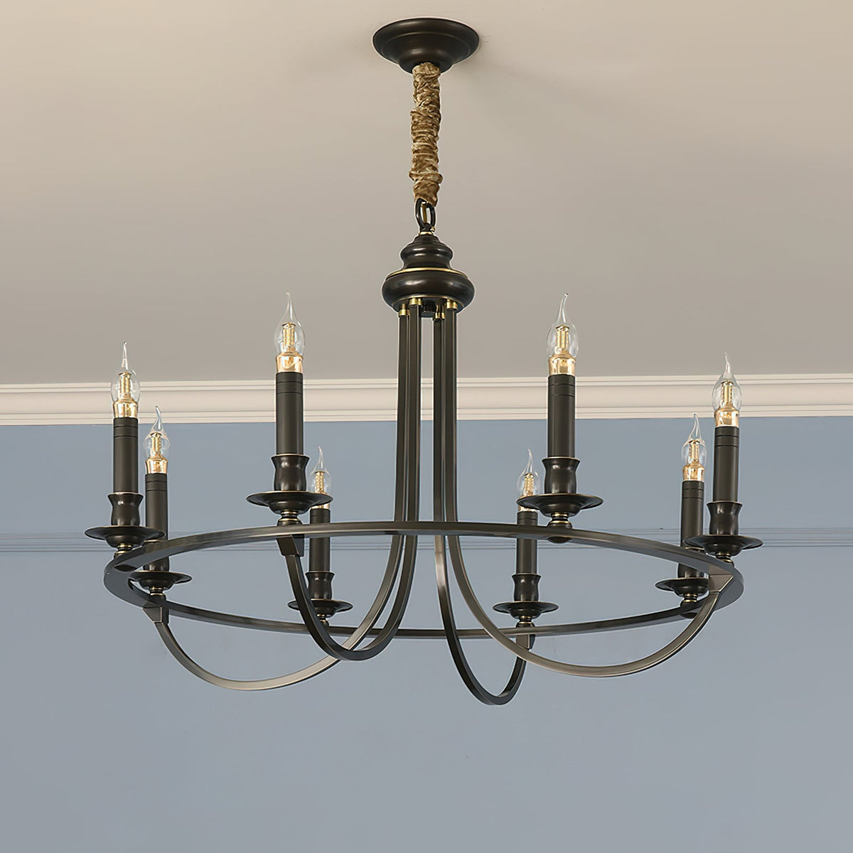Plume Lustre En Tissu Et Laiton De Style Vintage élégant - Neutralighting
