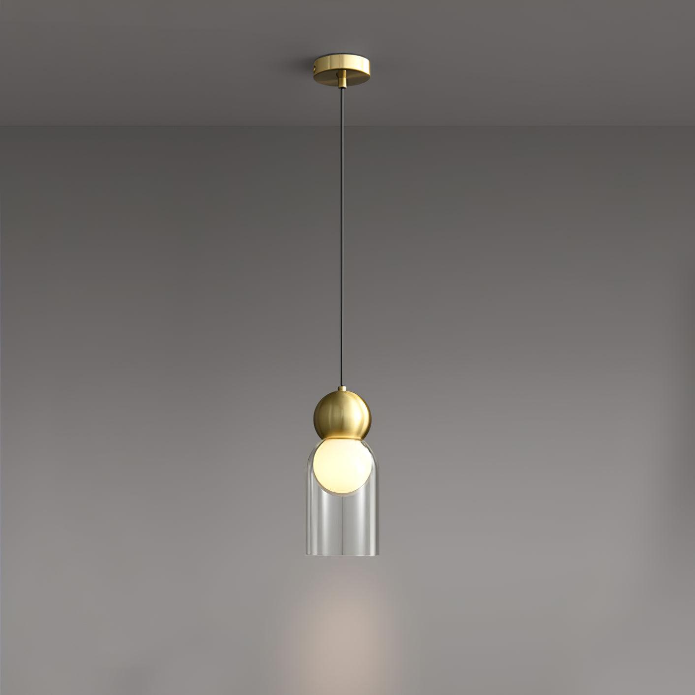 Solara Suspension en Laiton Verre Nordique Géométrique - Neutralighting