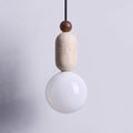 Gavon Lampe Suspendue en Verre et Travertin - Neutralighting