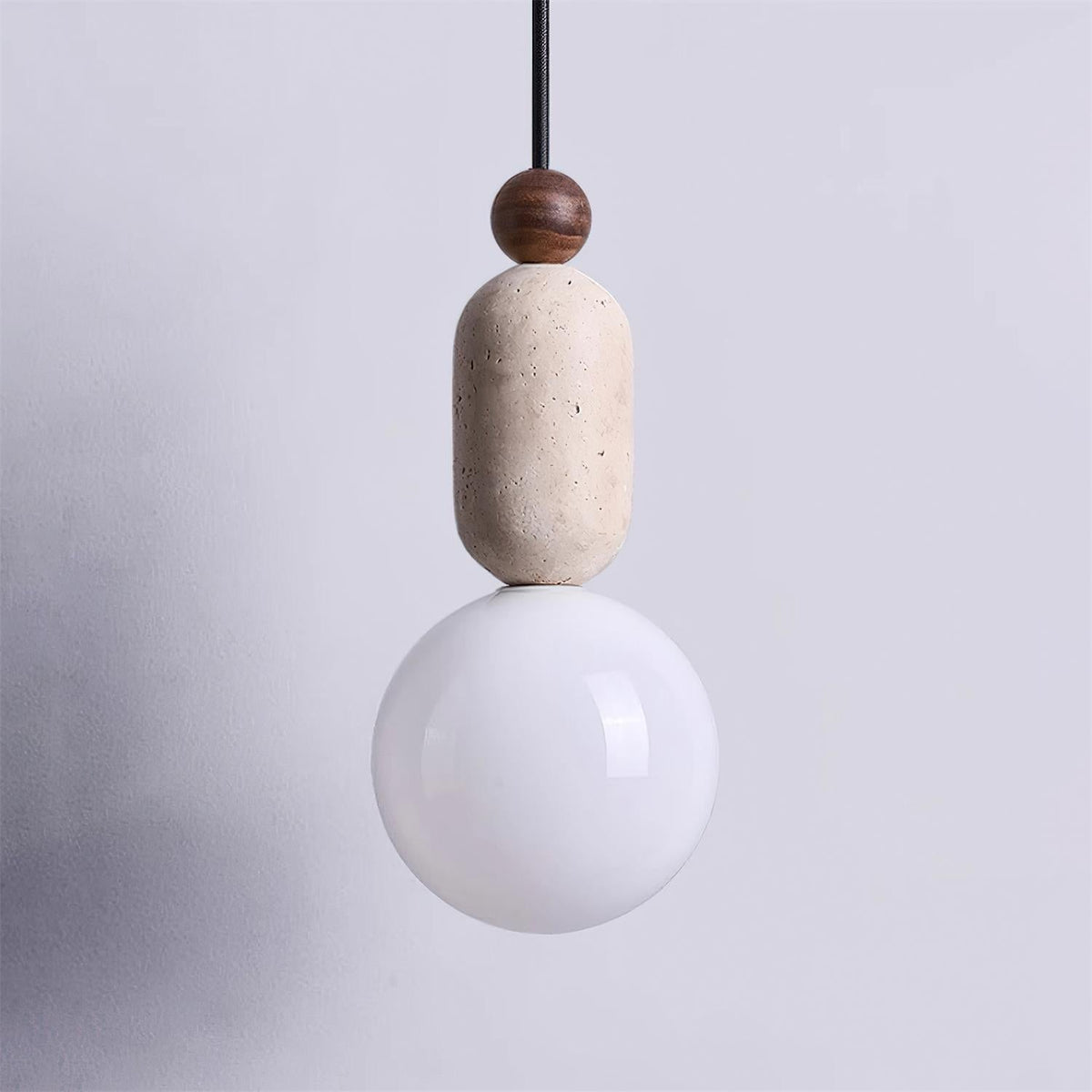 Gavon Lampe Suspendue en Verre et Travertin - Neutralighting