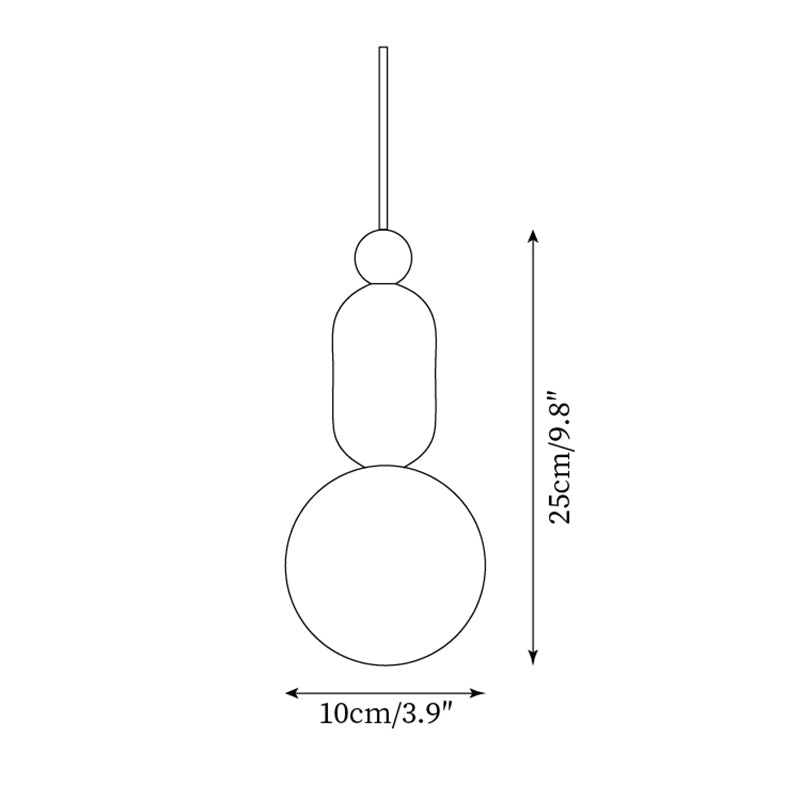 Gavon Lampe Suspendue en Verre et Travertin - Neutralighting