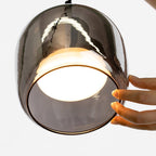 June Suspension Luminaire Design Verre Gris Fumé - Neutralighting