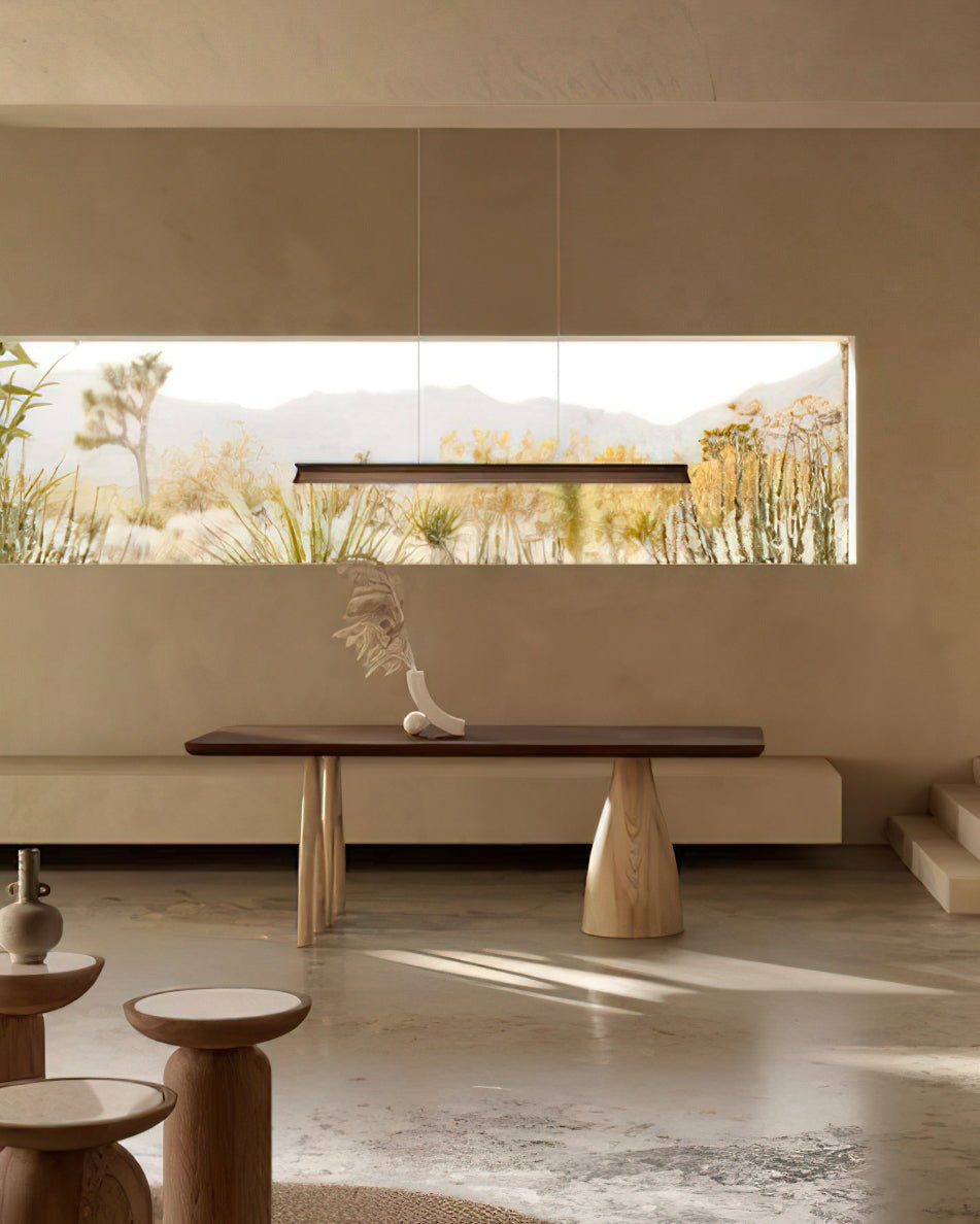 Lustra Suspension Lampe Poutre en Bois Minimaliste - Neutralighting