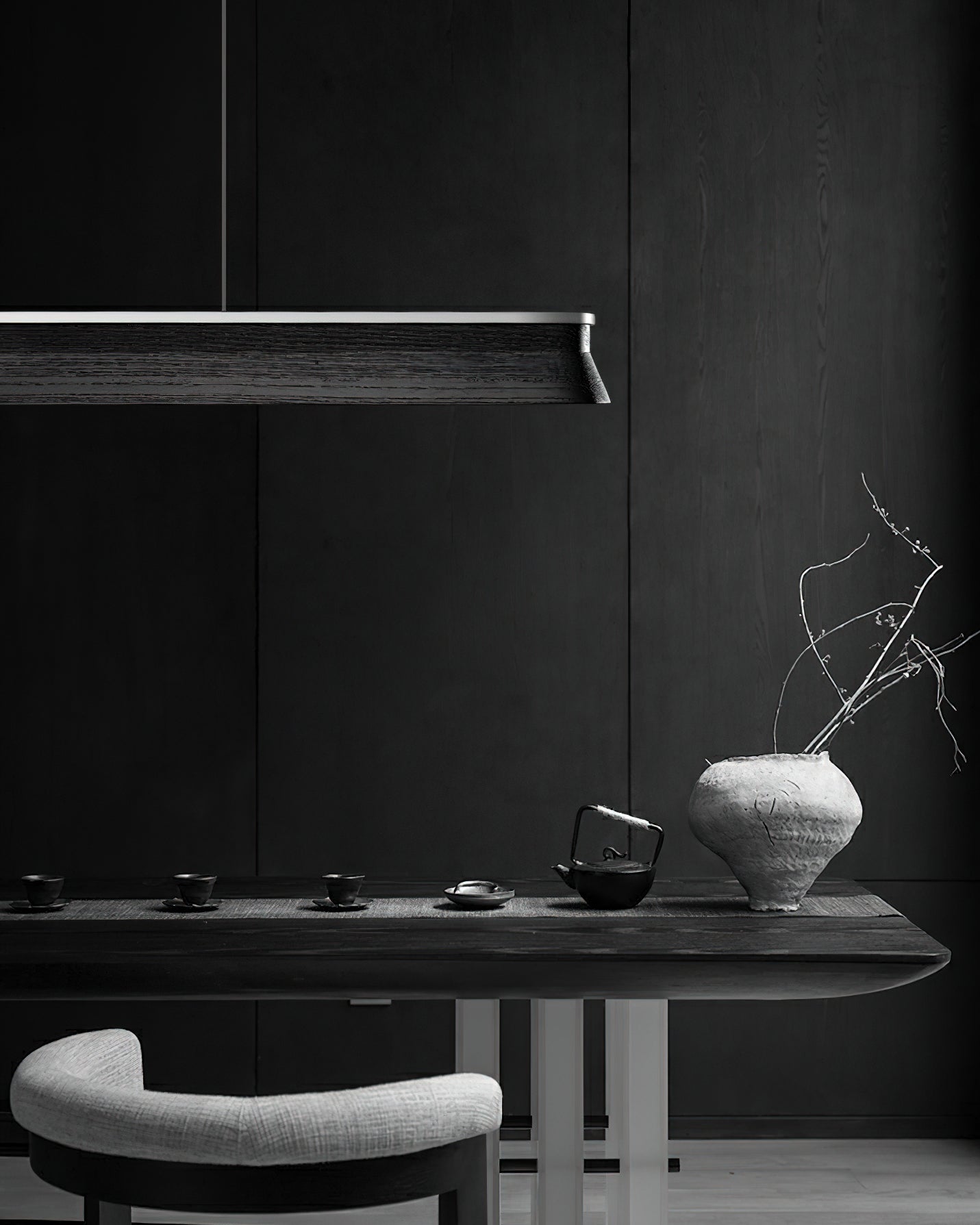 Lustra Suspension Lampe Poutre en Bois Minimaliste - Neutralighting