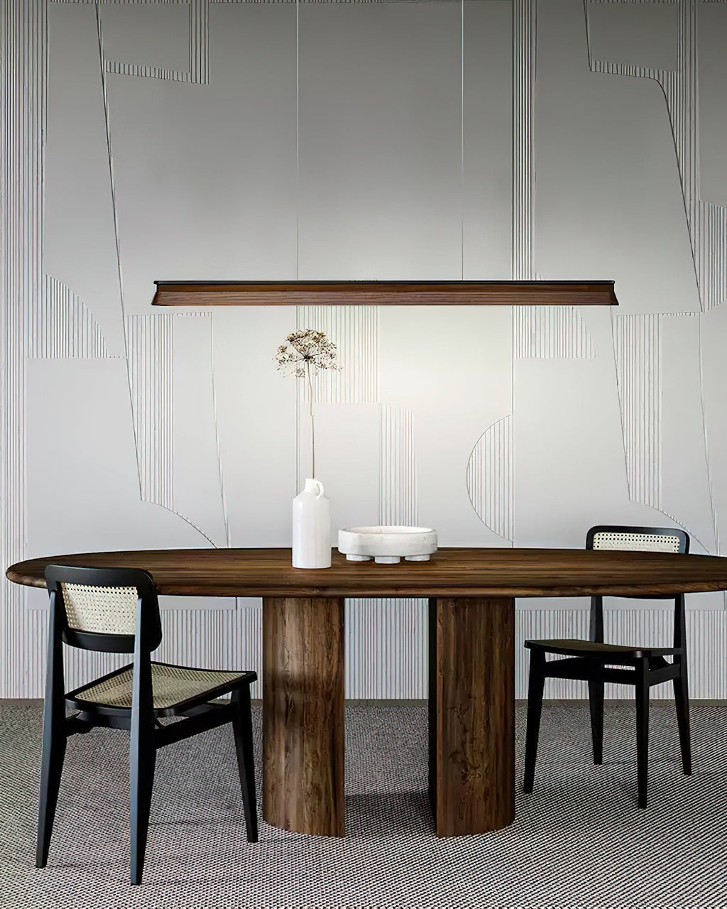 Lustra Suspension Lampe Poutre en Bois Minimaliste - Neutralighting