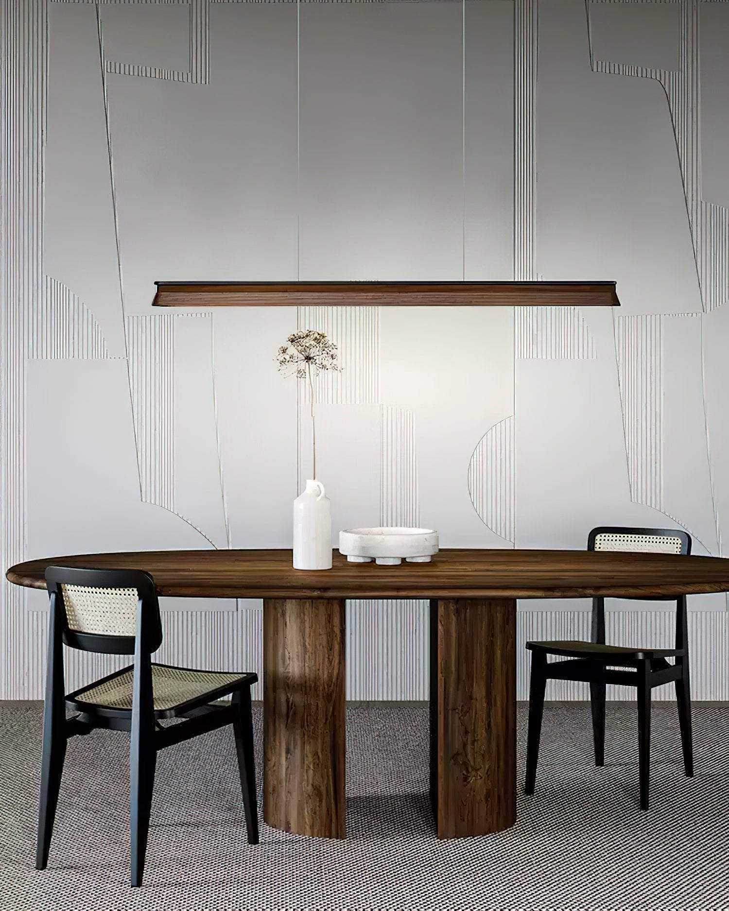 Lustra Suspension Lampe Poutre en Bois Minimaliste - Neutralighting