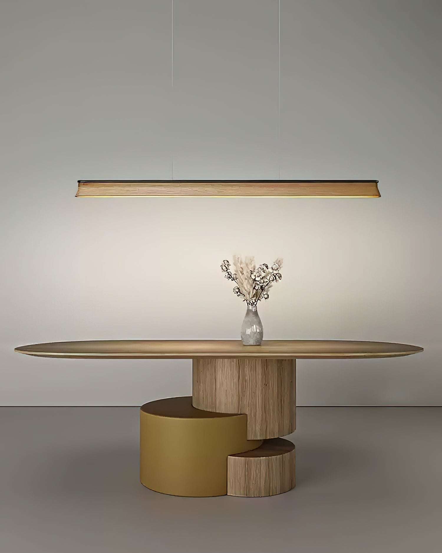 Lustra Suspension Lampe Poutre en Bois Minimaliste - Neutralighting