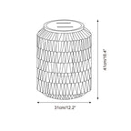 Danya Lampe Extérieure Cylindre en Rattan Solaire - Neutralighting