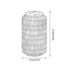 Danya Lampe Extérieure Cylindre en Rattan Solaire - Neutralighting