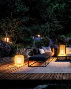 Danya Lampe Extérieure Cylindre en Rattan Solaire - Neutralighting