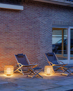 Danya Lampe Extérieure Cylindre en Rattan Solaire - Neutralighting