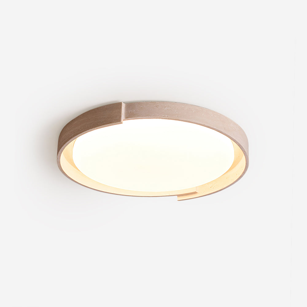 Juvio Plafonnier Rond Minimaliste en Travertin - Neutralighting