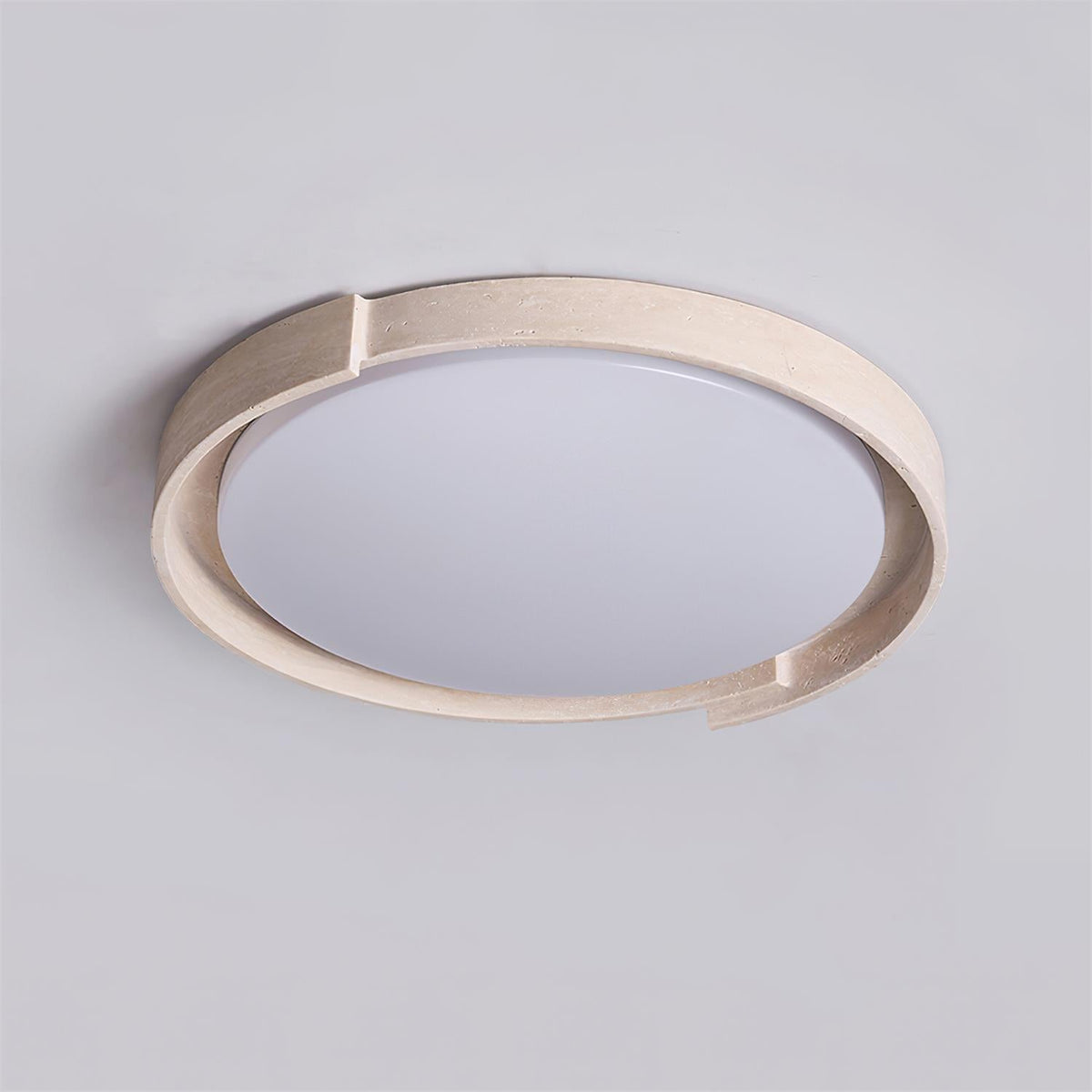 Juvio Plafonnier Rond Minimaliste en Travertin - Neutralighting