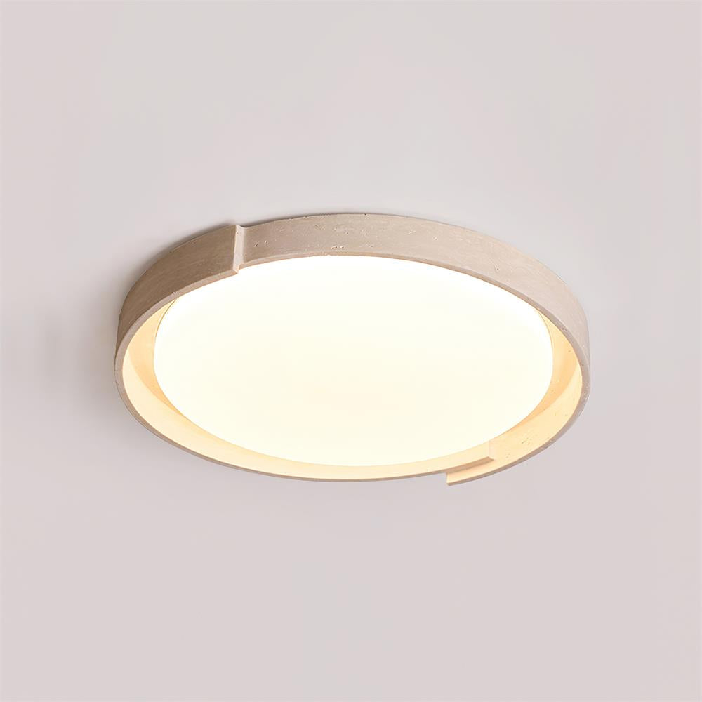 Juvio Plafonnier Rond Minimaliste en Travertin - Neutralighting