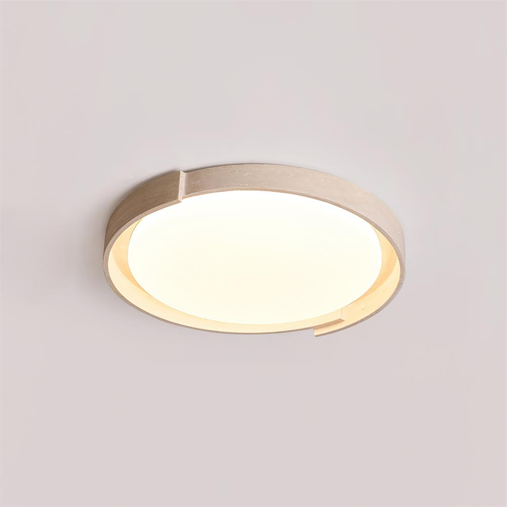Juvio Plafonnier Rond Minimaliste en Travertin - Neutralighting