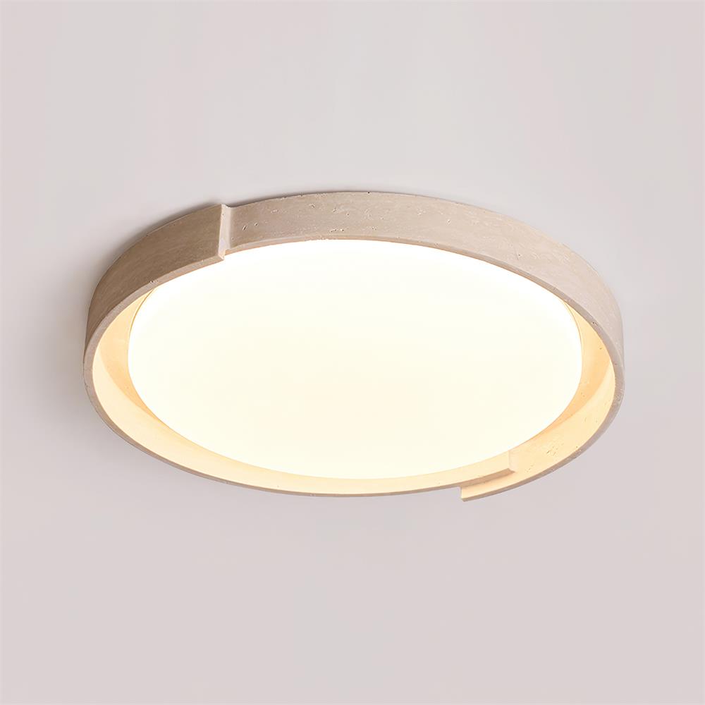 Juvio Plafonnier Rond Minimaliste en Travertin - Neutralighting