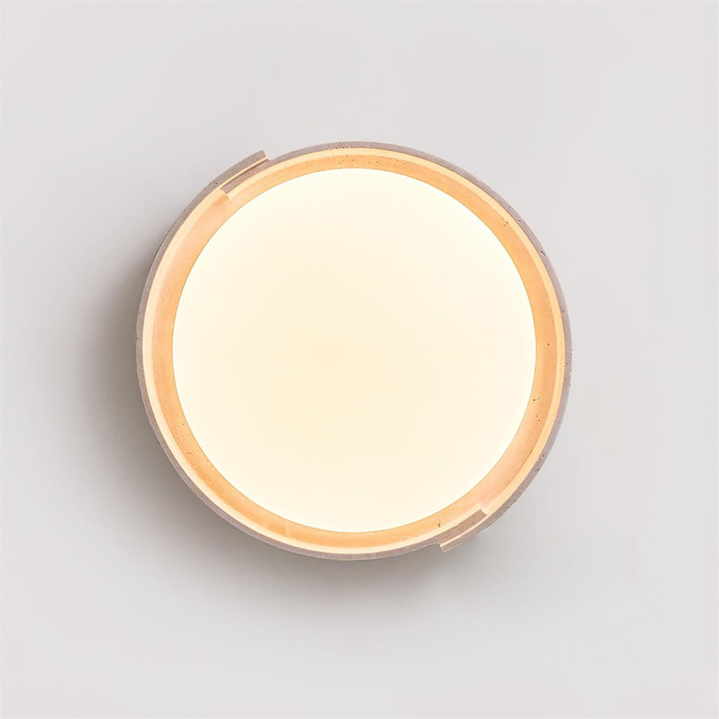 Juvio Plafonnier Rond Minimaliste en Travertin - Neutralighting