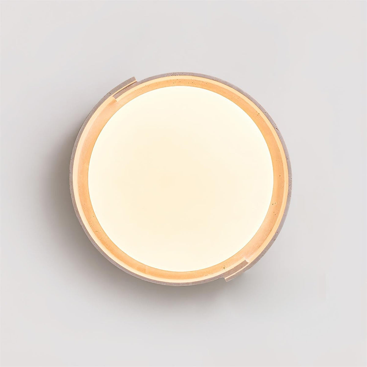 Juvio Plafonnier Rond Minimaliste en Travertin - Neutralighting