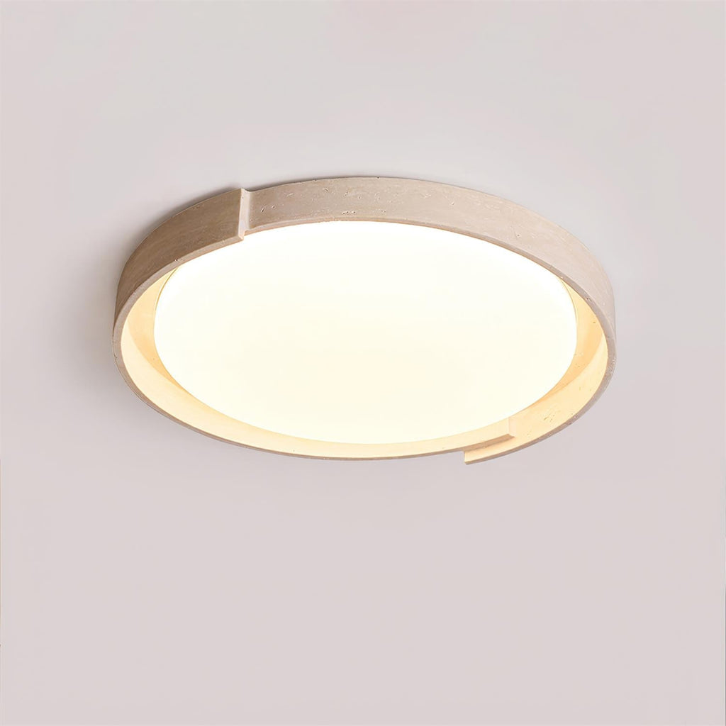 Juvio Plafonnier Rond Minimaliste en Travertin - Neutralighting