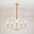 Unfold Chandelier Métal Laiton Tissu Traditionnel Vintage - Neutralighting