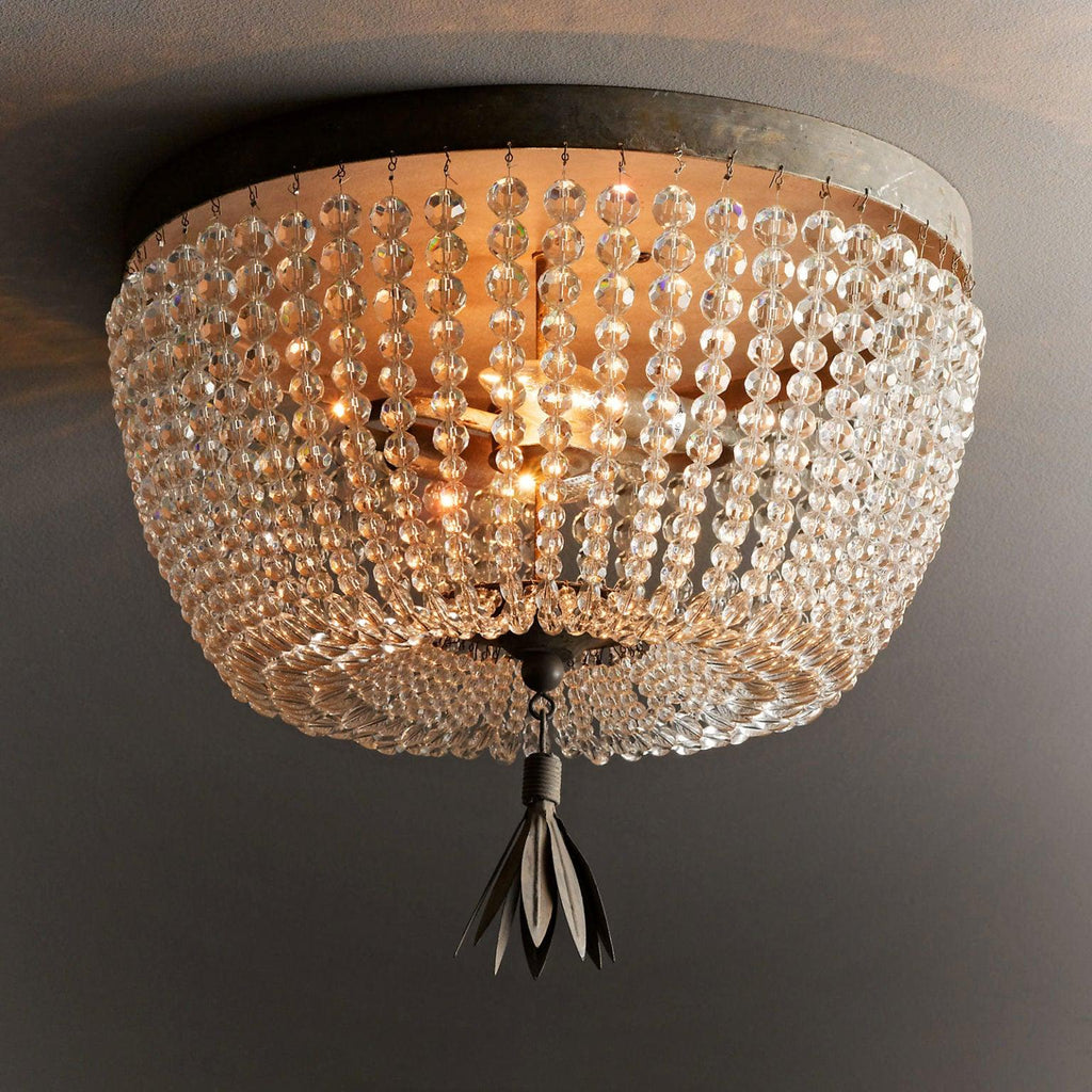 Solara Plafonnier avec brins de perles de cristal de luxe - Neutralighting