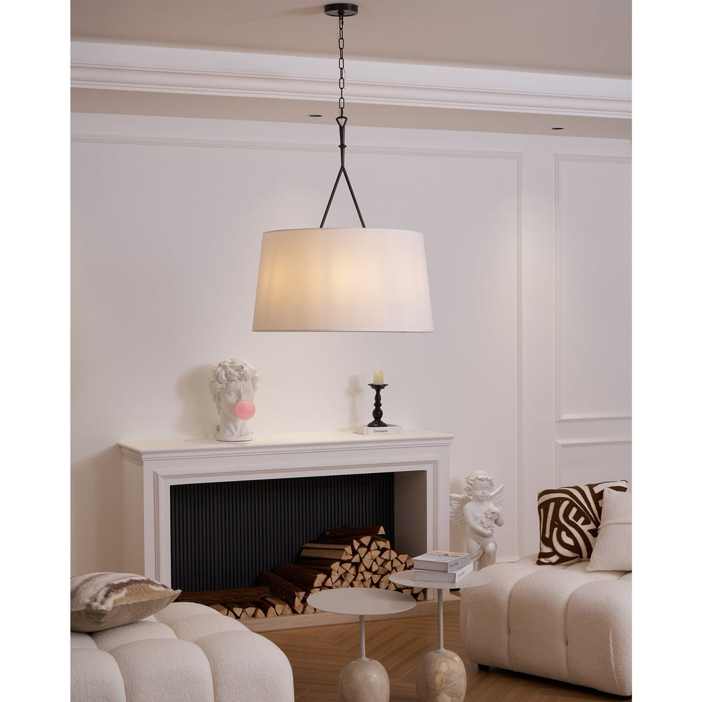 Wink Lampe Pendante En Laiton Et Tissu Minimaliste Moderne - Neutralighting
