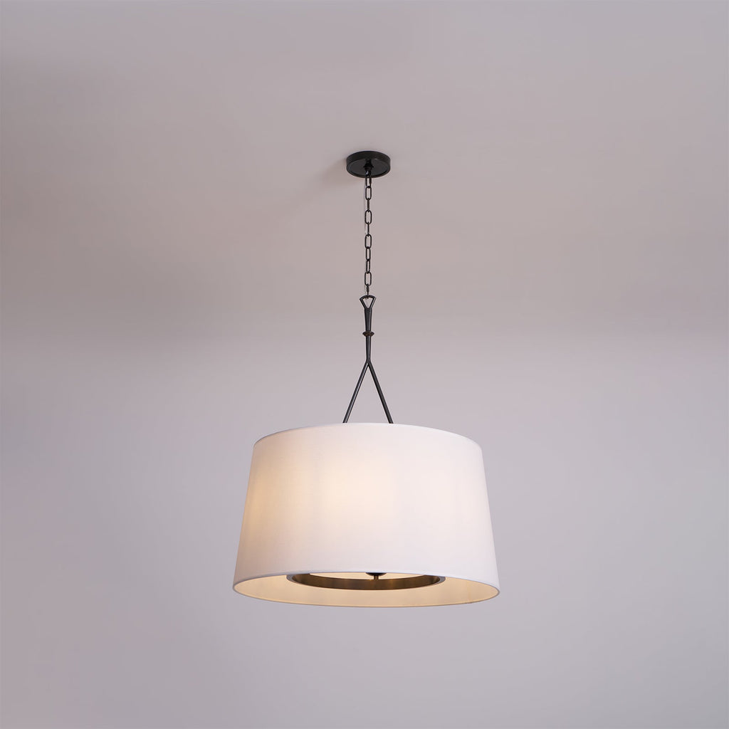 Wink Lampe Pendante En Laiton Et Tissu Minimaliste Moderne - Neutralighting