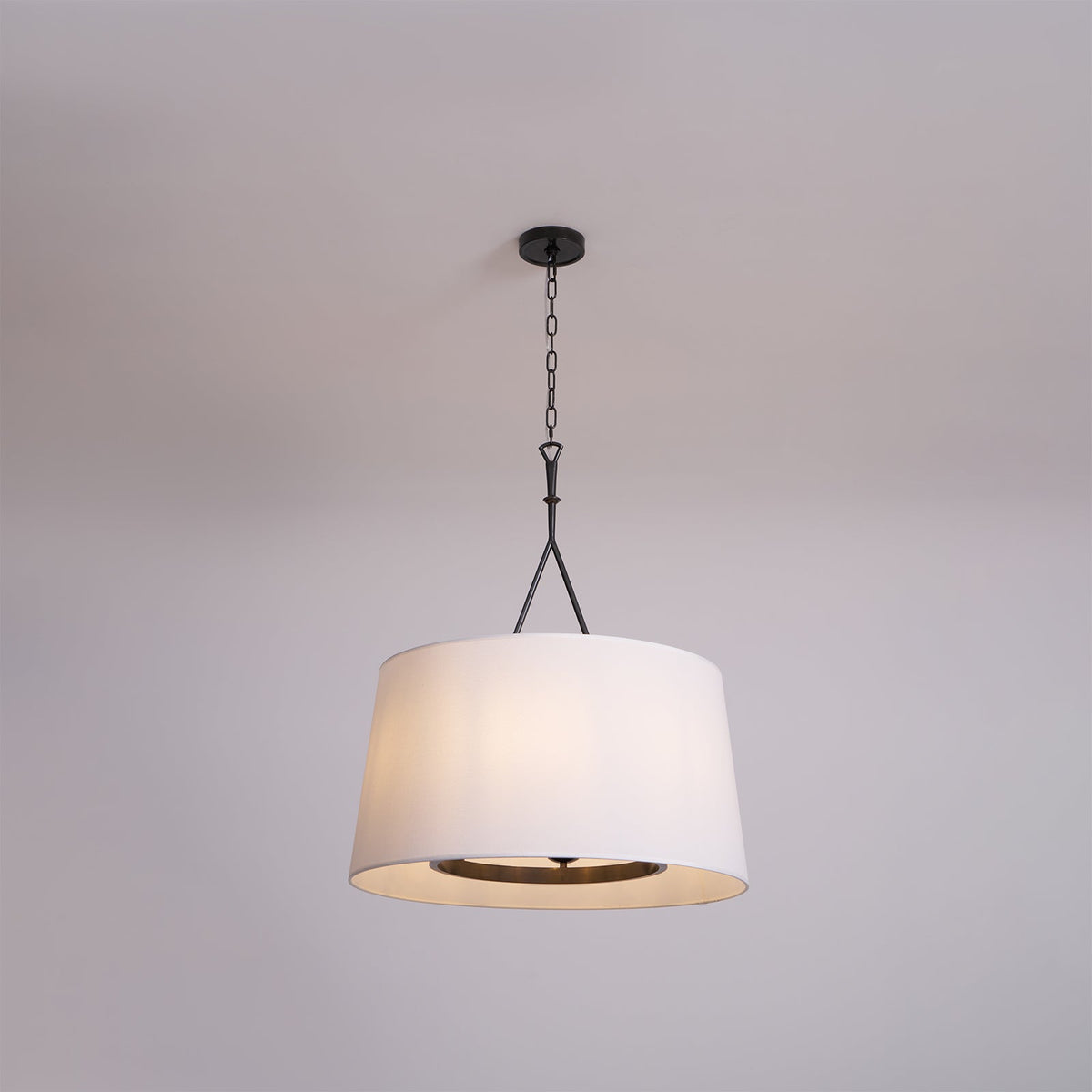 Wink Lampe Pendante En Laiton Et Tissu Minimaliste Moderne - Neutralighting