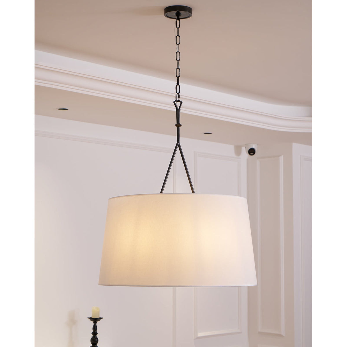 Wink Lampe Pendante En Laiton Et Tissu Minimaliste Moderne - Neutralighting