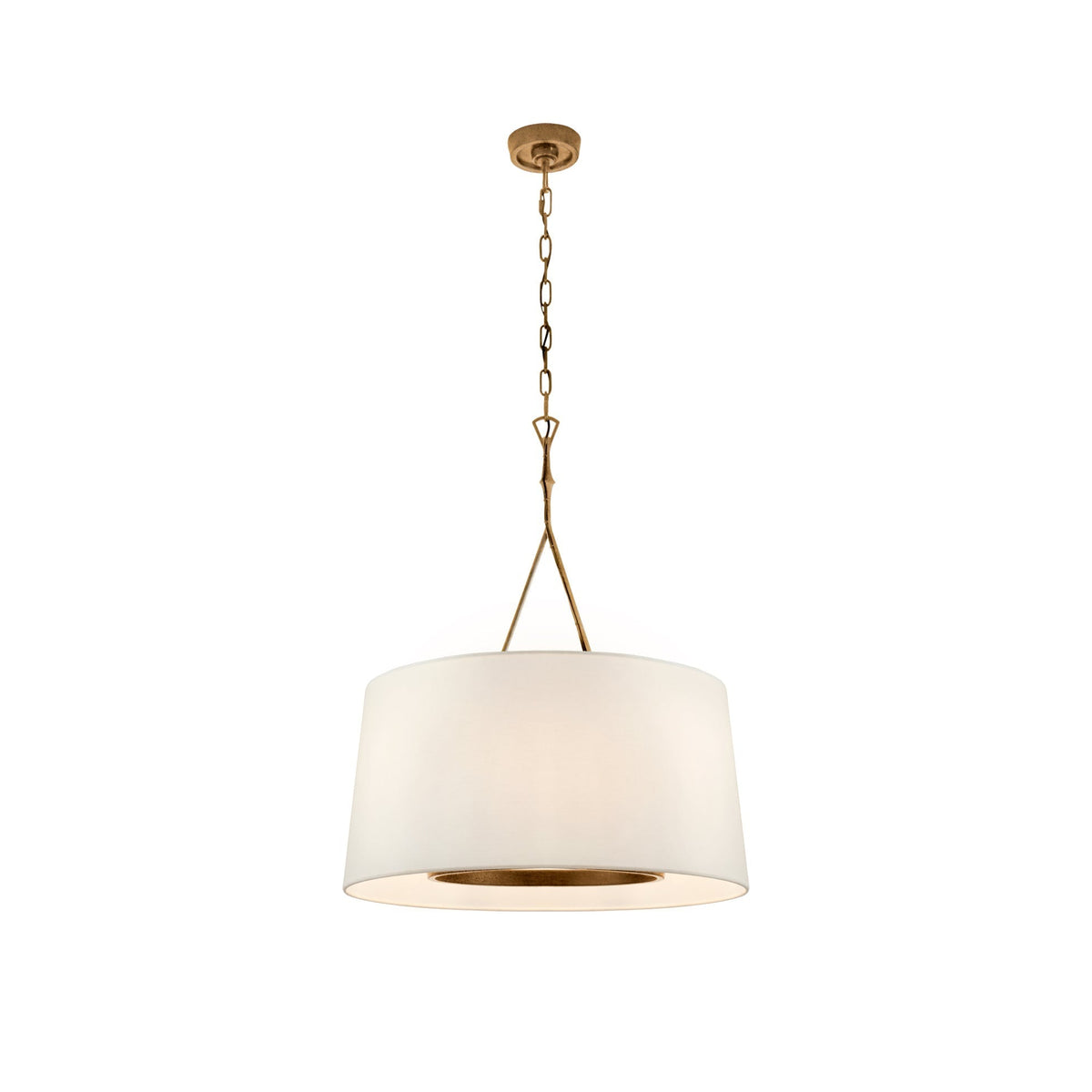 Wink Lampe Pendante En Laiton Et Tissu Minimaliste Moderne - Neutralighting