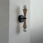 Aura Lampe Murale En Travertin Et Verre Minimaliste Moderne - Neutralighting