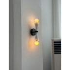 Aura Lampe Murale En Travertin Et Verre Minimaliste Moderne - Neutralighting