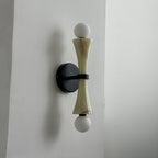 Aura Lampe Murale En Travertin Et Verre Minimaliste Moderne - Neutralighting