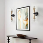 Aura Lampe Murale En Travertin Et Verre Minimaliste Moderne - Neutralighting