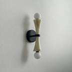 Aura Lampe Murale En Travertin Et Verre Minimaliste Moderne - Neutralighting