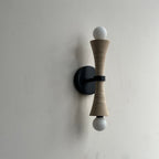 Aura Lampe Murale En Travertin Et Verre Minimaliste Moderne - Neutralighting