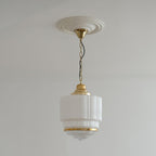 Lustra Suspension Laiton Verre Cannelé - Neutralighting
