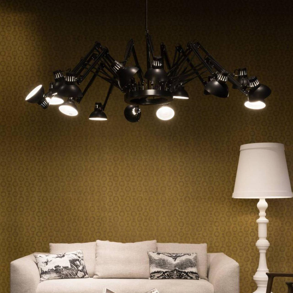 Lustra Chandelier Noir à Bras Multiples Ajustables - Neutralighting