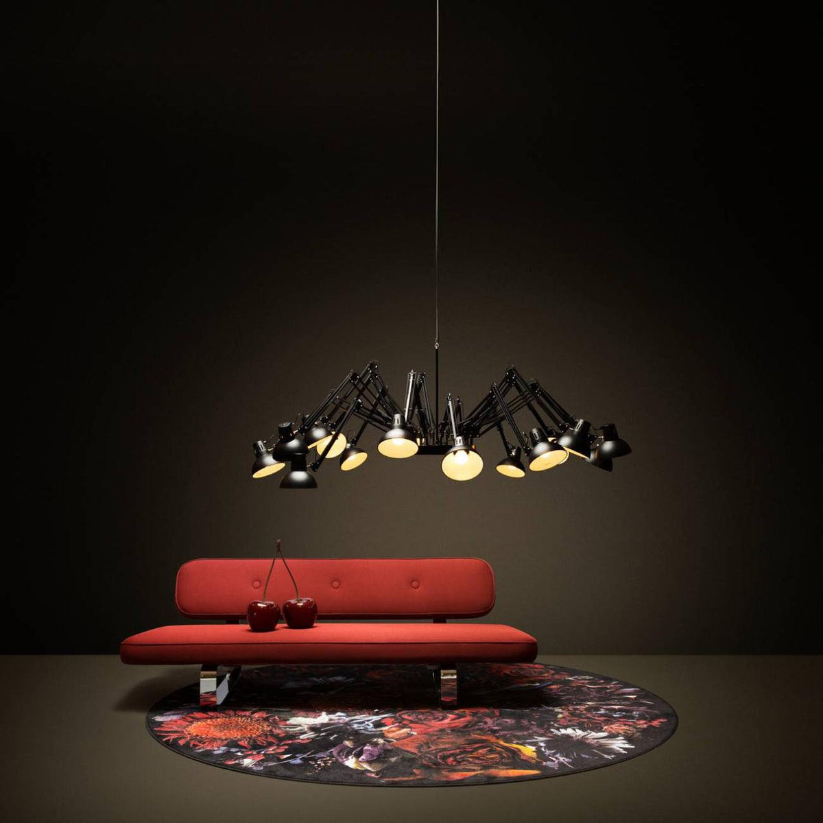 Lustra Chandelier Noir à Bras Multiples Ajustables - Neutralighting