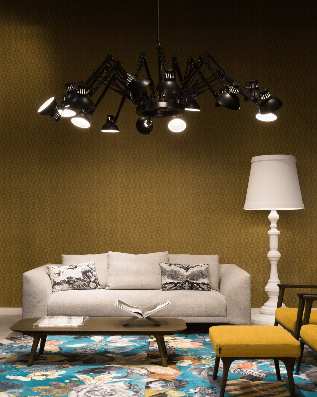 Lustra Chandelier Noir à Bras Multiples Ajustables - Neutralighting