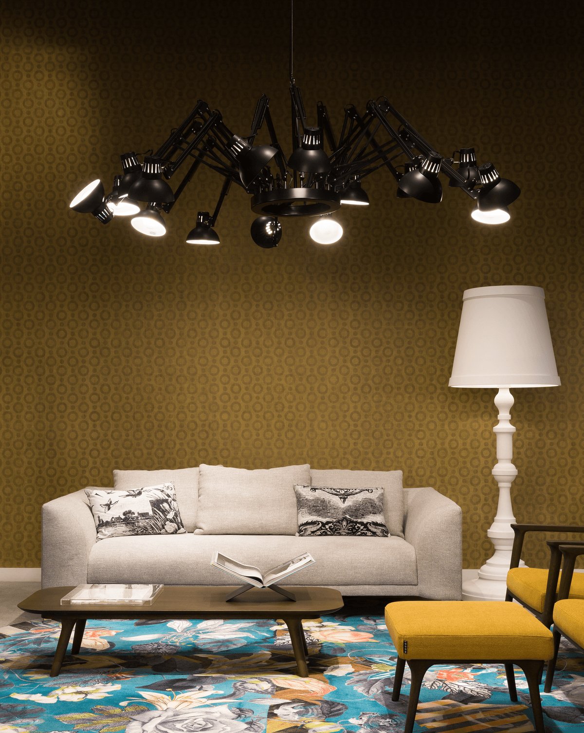 Lustra Chandelier Noir à Bras Multiples Ajustables - Neutralighting