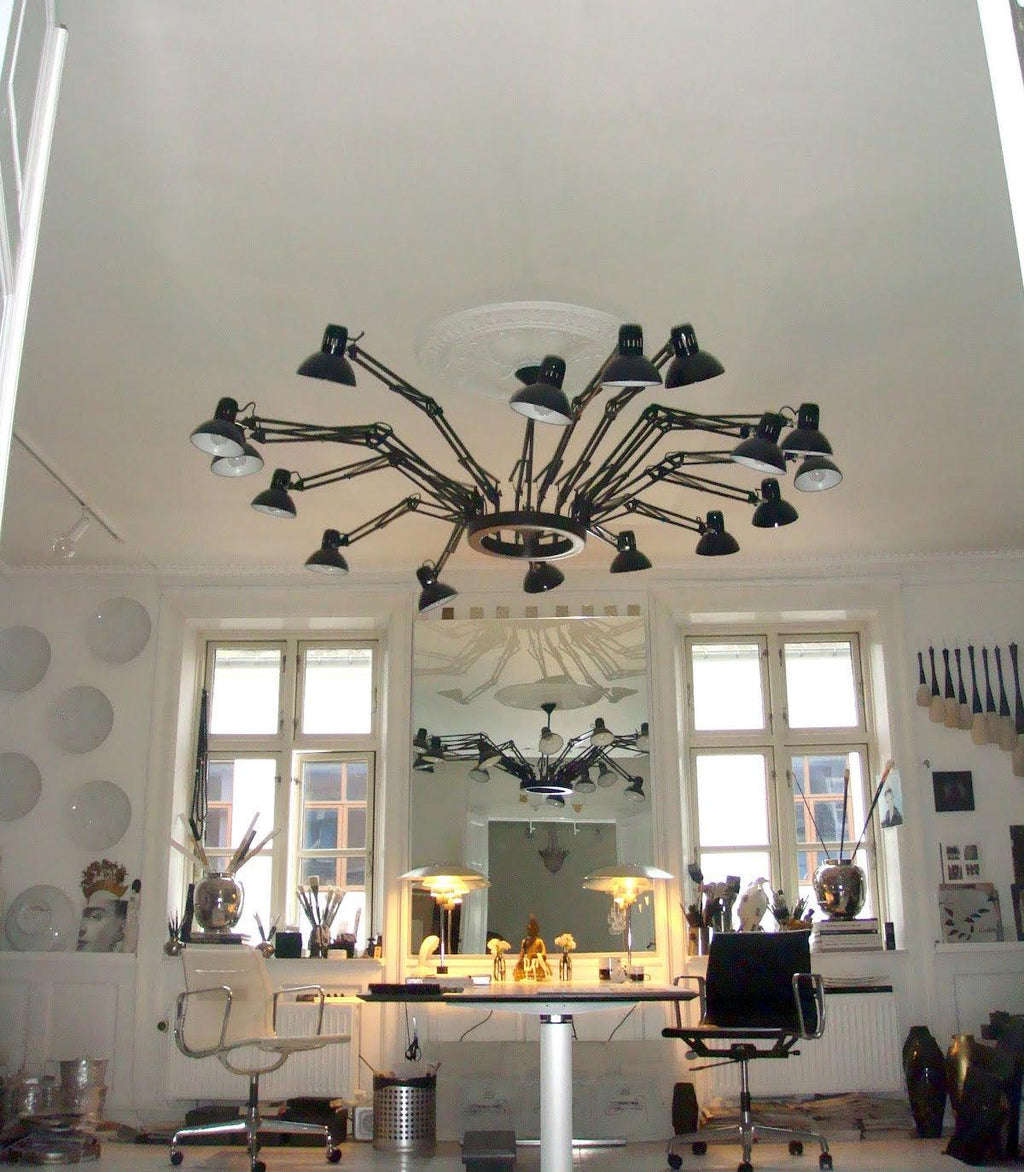 Lustra Chandelier Noir à Bras Multiples Ajustables - Neutralighting