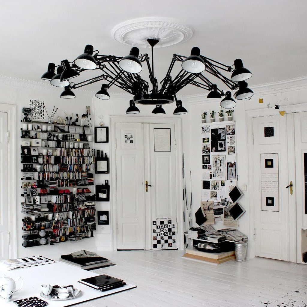 Lustra Chandelier Noir à Bras Multiples Ajustables - Neutralighting