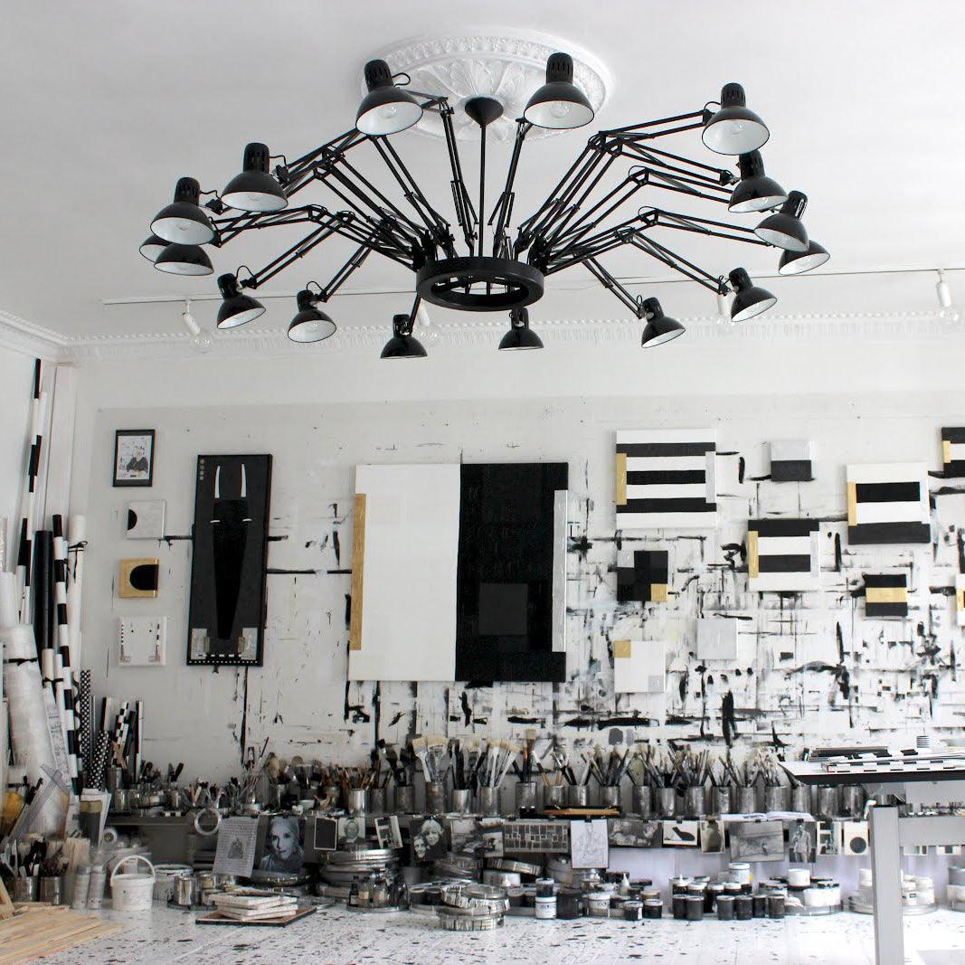 Lustra Chandelier Noir à Bras Multiples Ajustables - Neutralighting