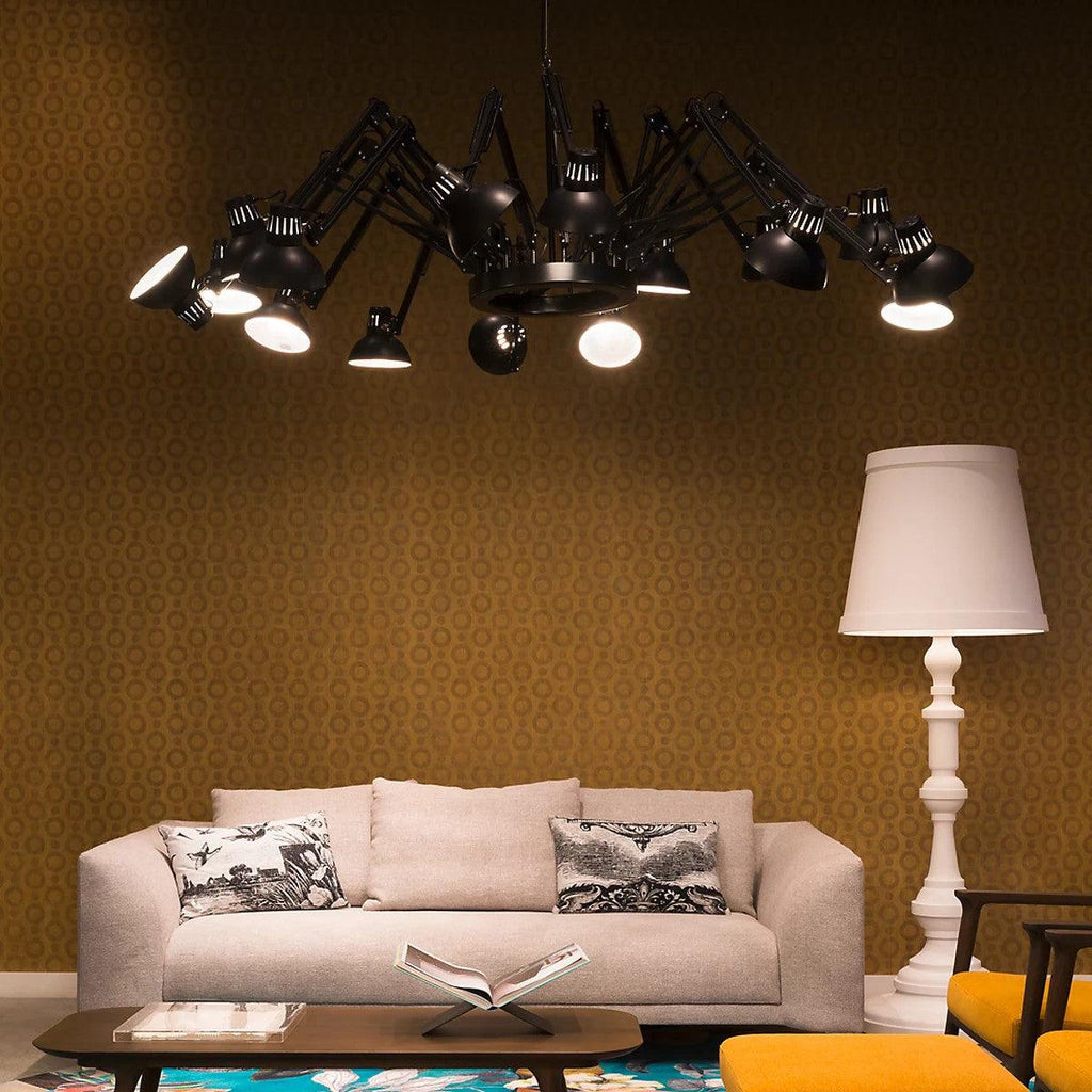 Lustra Chandelier Noir à Bras Multiples Ajustables - Neutralighting