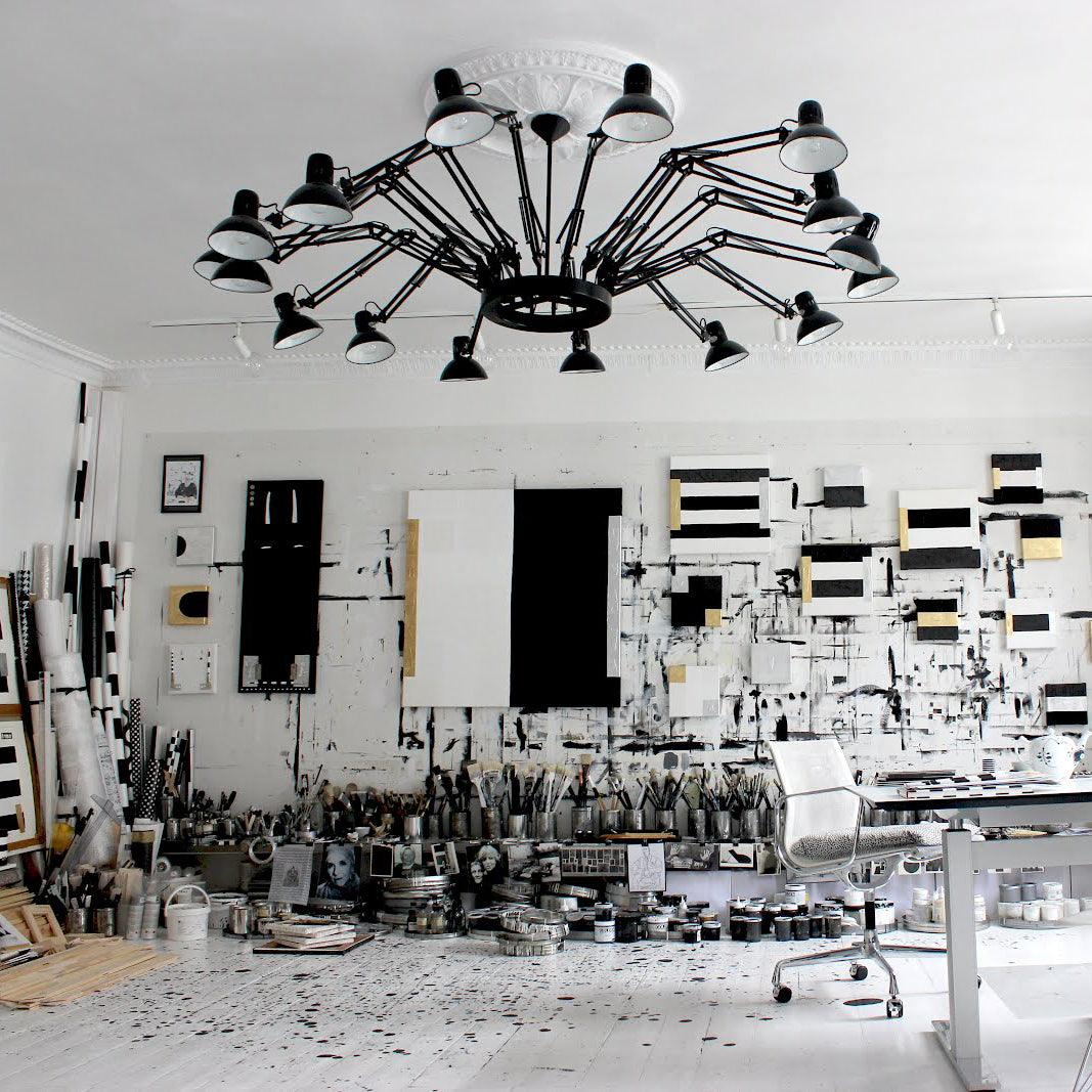 Lustra Chandelier Noir à Bras Multiples Ajustables - Neutralighting