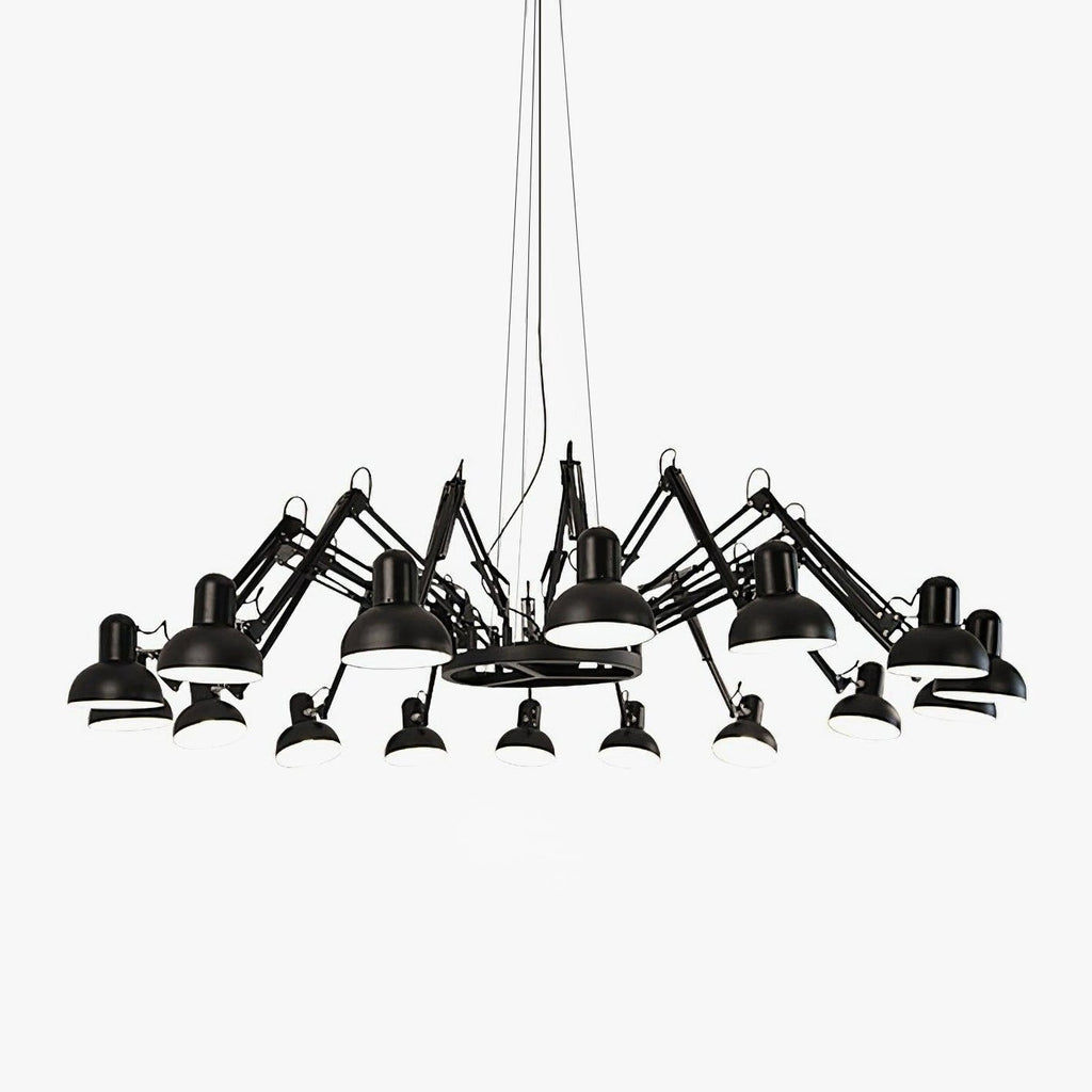 Lustra Chandelier Noir à Bras Multiples Ajustables - Neutralighting