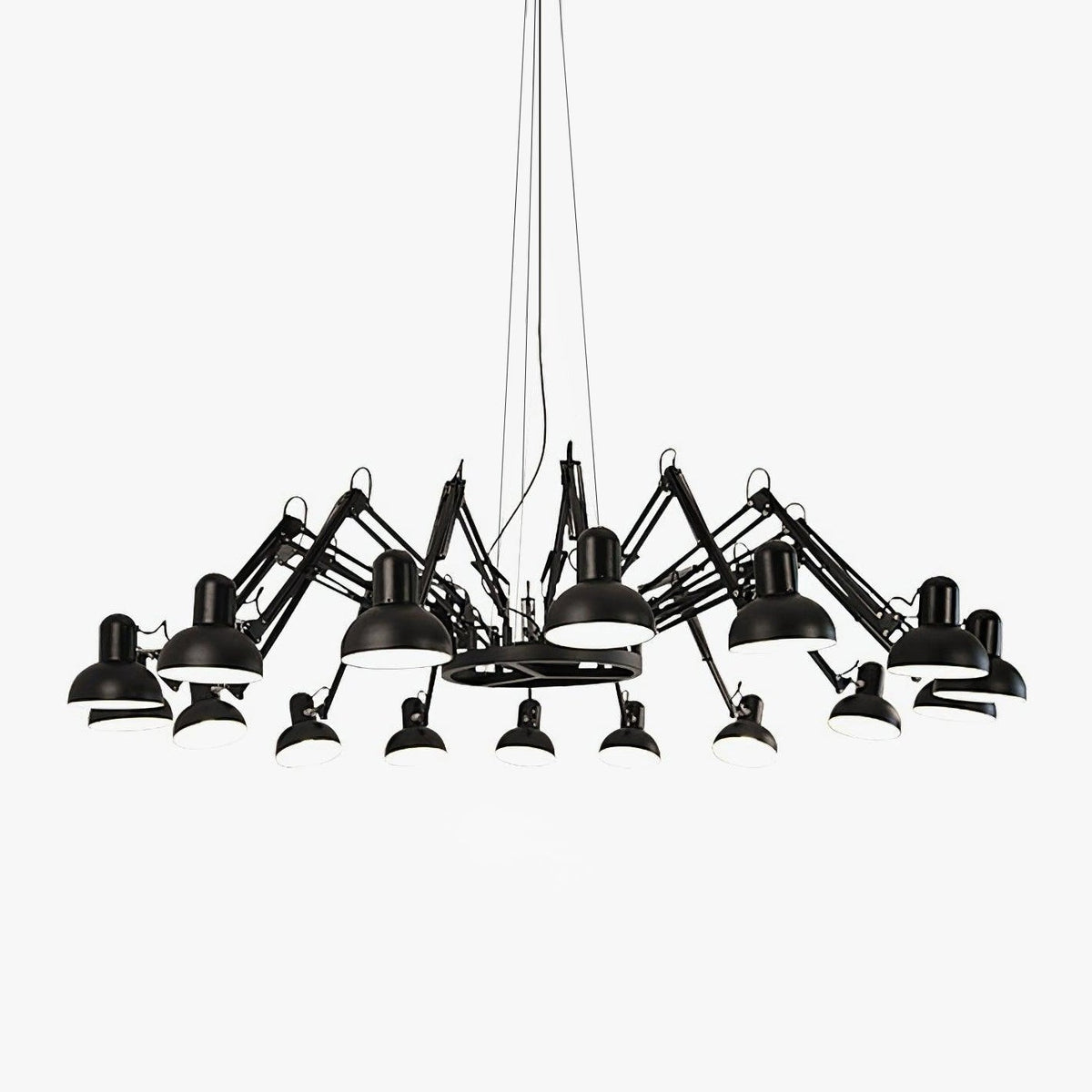 Lustra Chandelier Noir à Bras Multiples Ajustables - Neutralighting